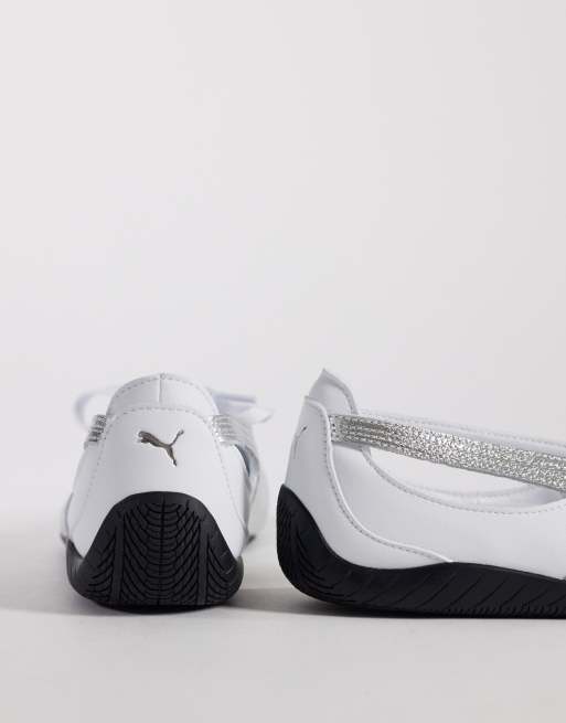 PUMA – Speedcat – Nova – Vita metalliska ballerinaskor, 2 av 5