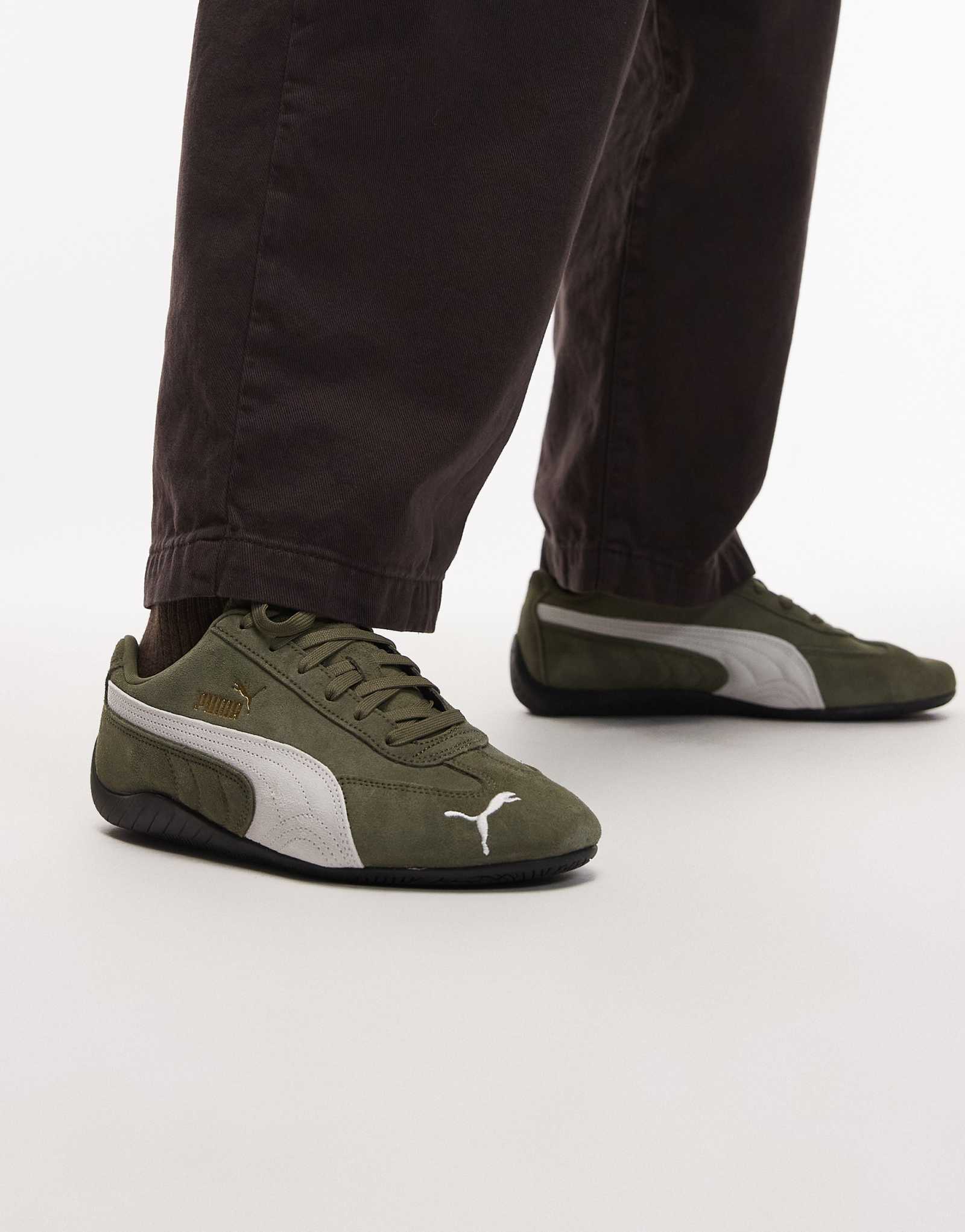 Кроссовки Puma Speedcat OG оливково-зеленого цвета