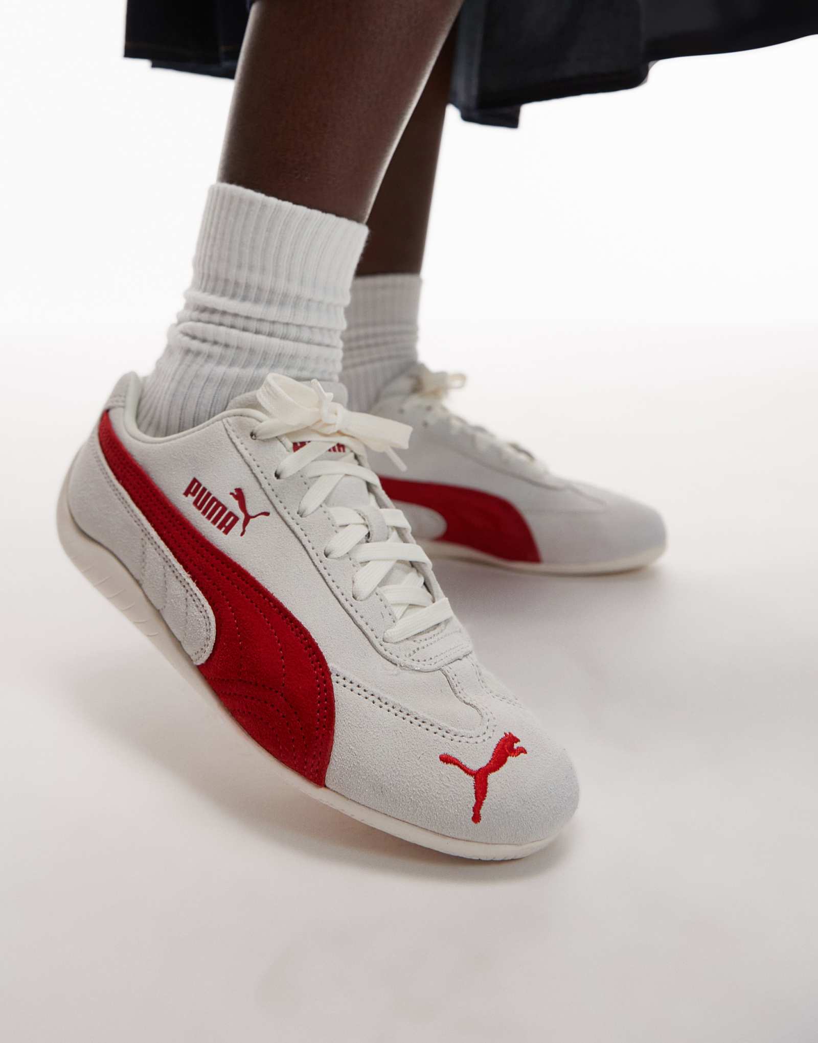 Кроссовки PUMA Speedcat OG белого и красного цветов