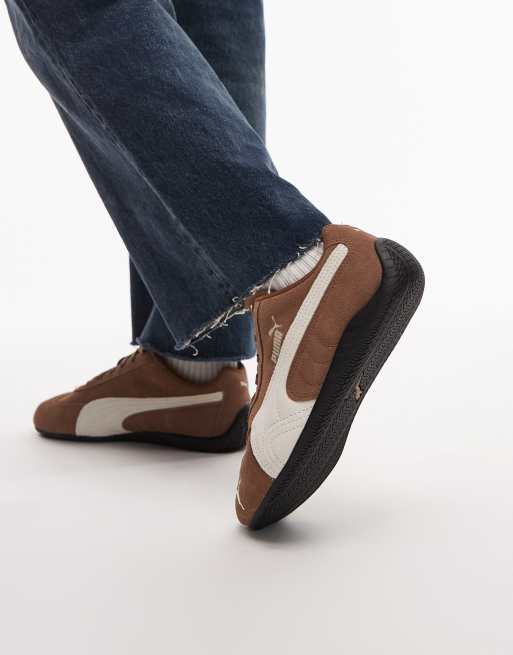 Puma Speedcat OG sneakers in brown & off white