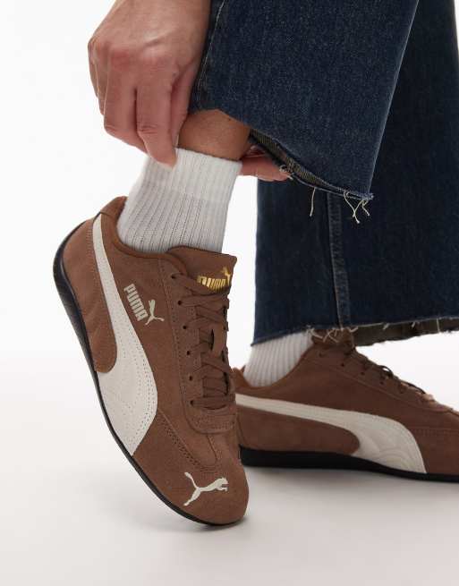 Puma Speedcat OG trainers in brown and off white, 4 of 5