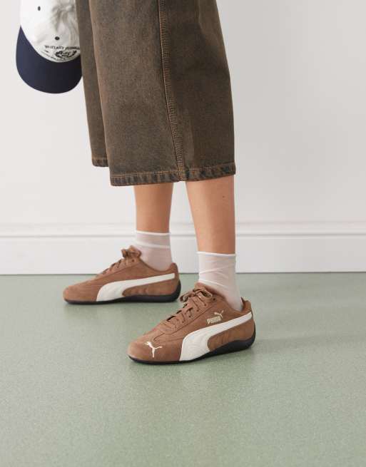 Puma Speedcat OG sneakers in brown & off white