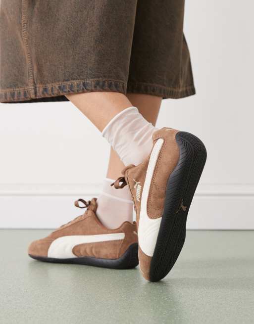 Puma Speedcat OG sneakers in brown & off white