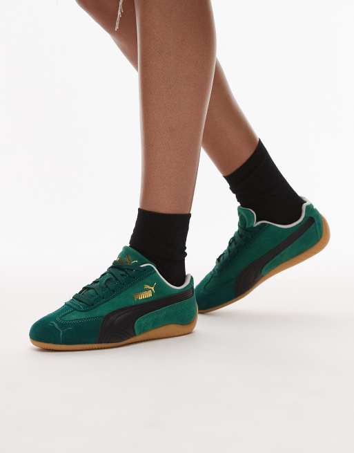 Puma Speedcat OG trainers in green and black