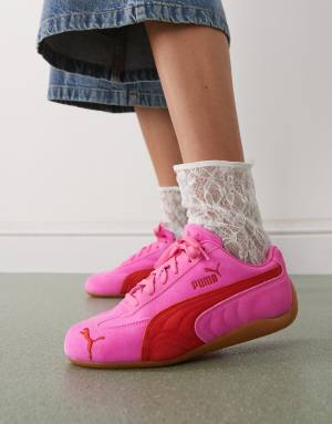 Puma Speedcat OG trainers in pink & red
