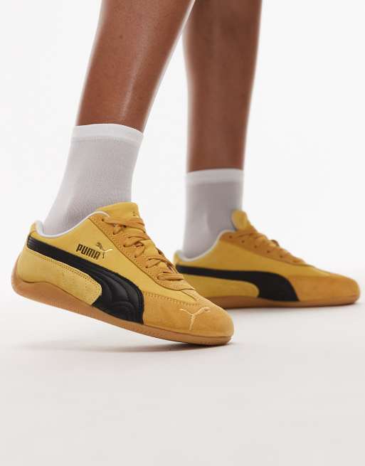 Puma Speedcat OG trainers in yellow and black