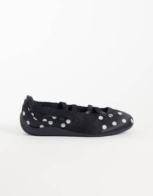 Puma Speedcat Polka Dot Ballet Flats In Black