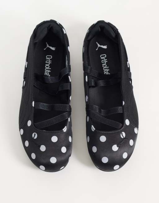PUMA Speedcat polka dot ballet flats in black and white - Exclusive to ASOS, 2 of 4