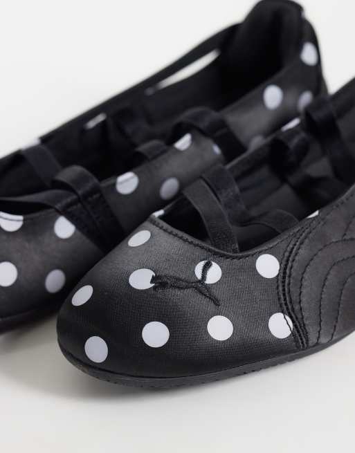 Puma Speedcat polka dot ballet flats in black, 3 of 4