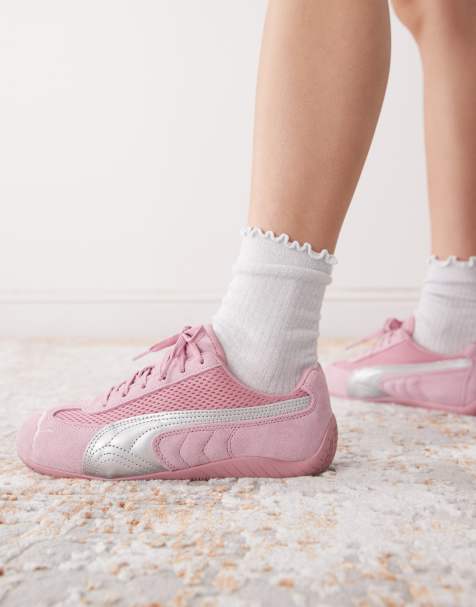 PUMA – Speedcat Premium – Sneaker in Rosa und Metallic-Silber - view 1