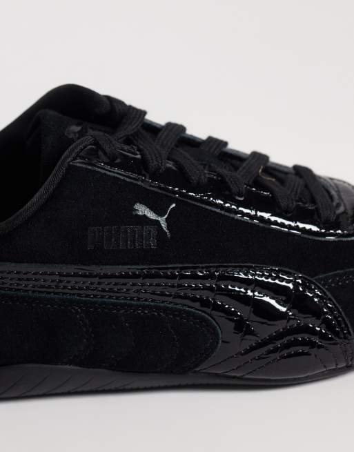Puma Speedcat Premium trainers in black croc print, 3 of 5