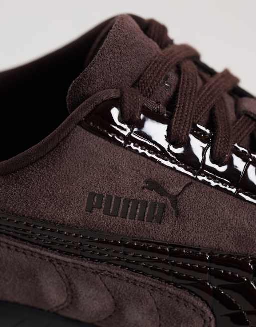 Puma Speedcat Premium trainers in brown croc print, 3 of 5