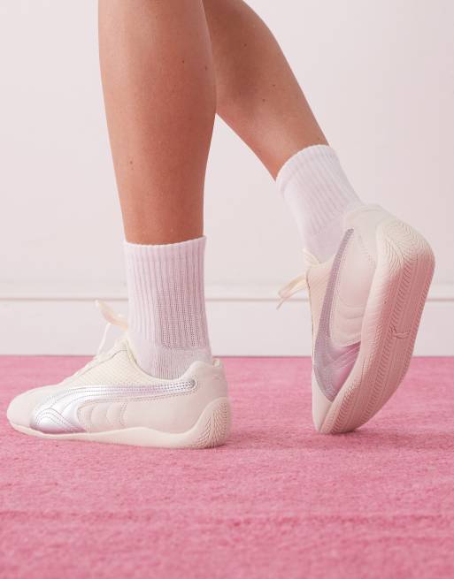 Puma Speedcat Premium trainers in off-white and metallic silver, 3 of 5