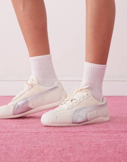 Puma Speedcat Premium trainers in off-white and metallic silver, 5 of 5
