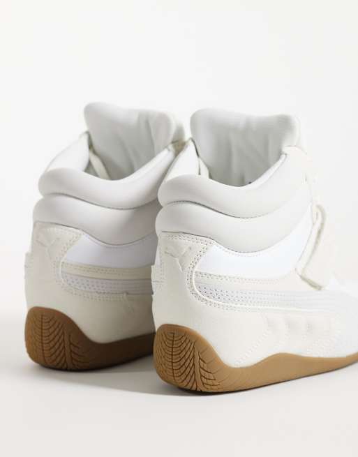 Puma Speedcat PRM wedge trainers in off white with gum sole, 2 of 5