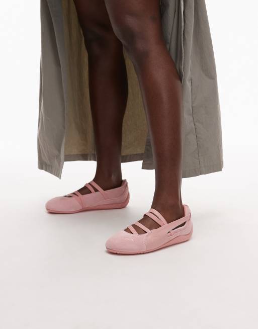 Puma Speedcat python ballet flats in pink, 3 of 5