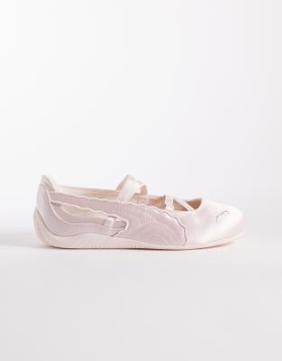 Puma Speedcat Satin Ballet Flats In Pink