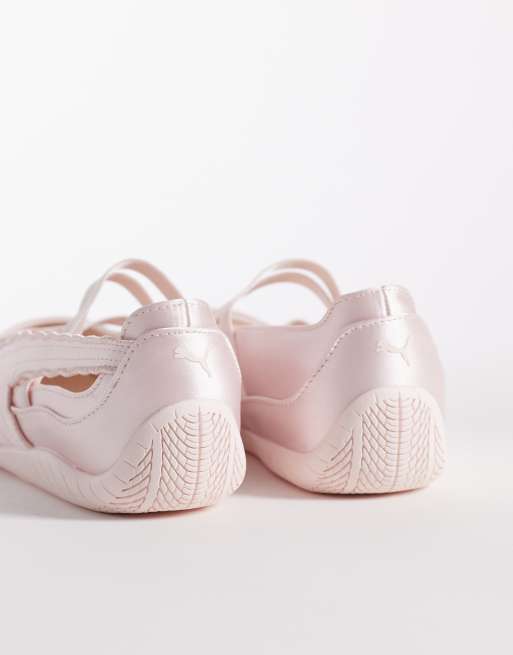Puma Speedcat satin ballet flats in light pink , 4 of 5