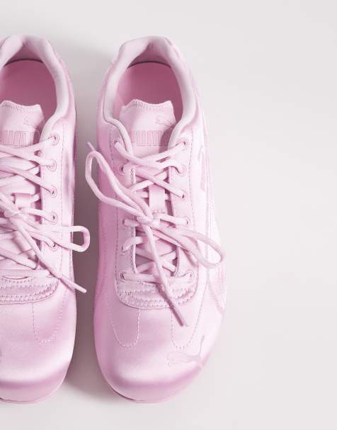 Puma Speedcat satin trainers in pink - view 1