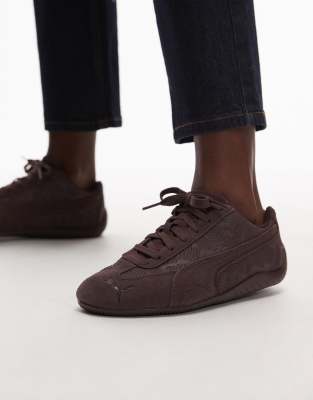 PUMA - Speedcat - Sneaker in Schokobraun mit Python-Detail-Brown