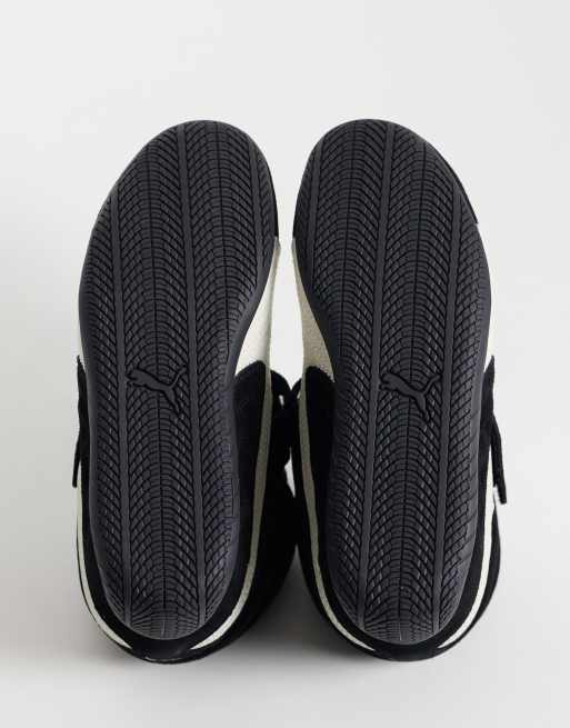 Puma Speedcat sneakers con zeppa in nero e bianco, 5 di 5