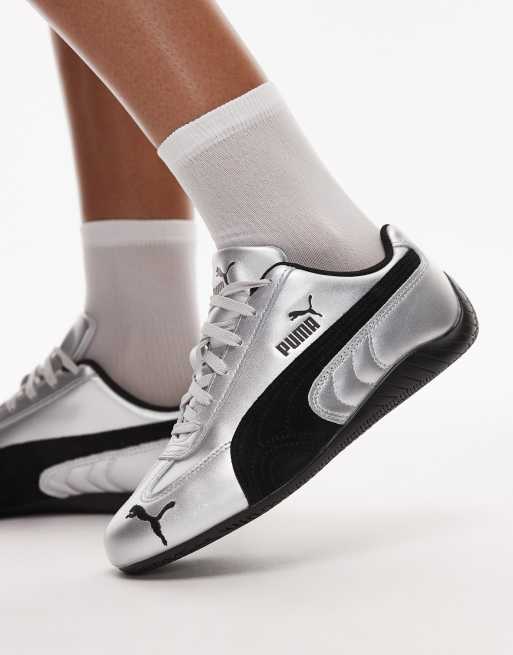 Puma Speedcat sneakers in metallic silver