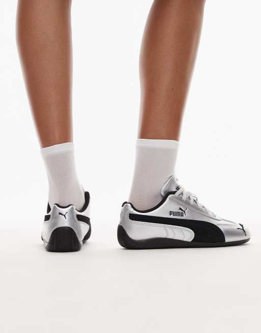 Puma Speedcat sneakers in metallic silver