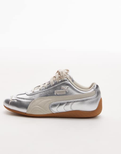 PUMA - Speedcat - Sneakers med gummisål i metallisk sølvfarve, 2 af 5
