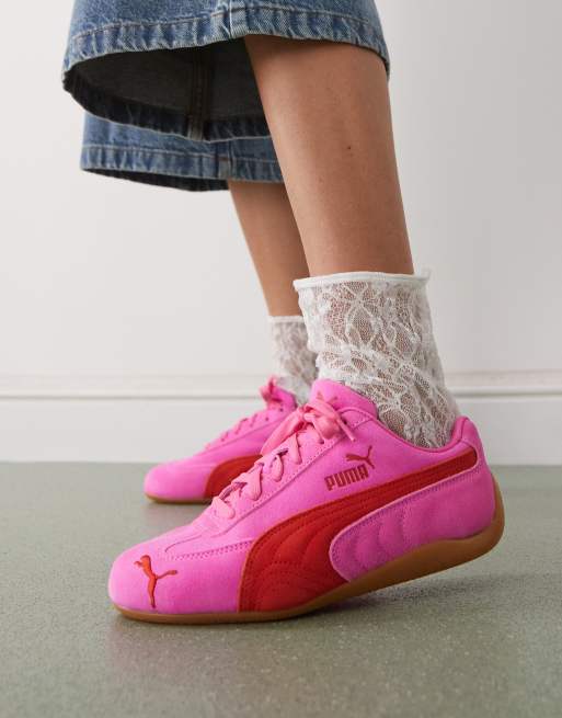 Puma Speedcat trainers in pink & red