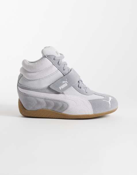 PUMA Speedcat wedge sneakers i grå og hvidt ruskind - view 1