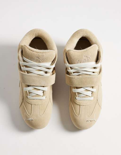 Puma Speedcat wedge trainers in beige, 2 of 5