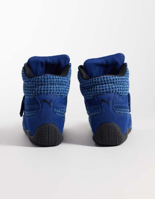Puma Speedcat wedge trainers in blue denim, 5 of 5