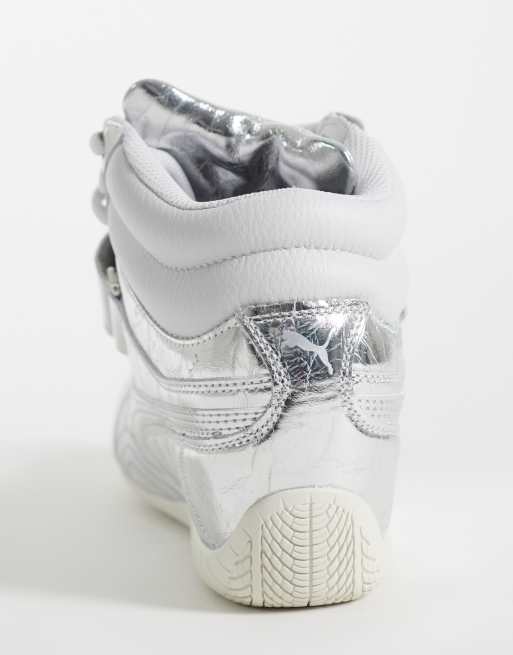 Puma Speedcat wedge trainers in silver metallic, 2 of 5