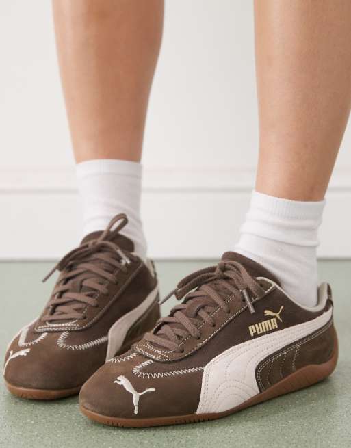 【PUMA】Women's Speedcat Wine Club PUMA Speedcat Wine Club sneakers in brown and light pink | ASOS