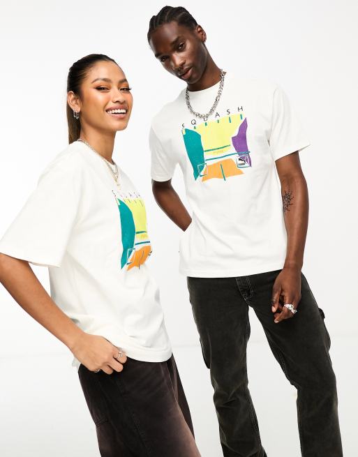 PUMA - Squash Archive - T-shirt met print in wit