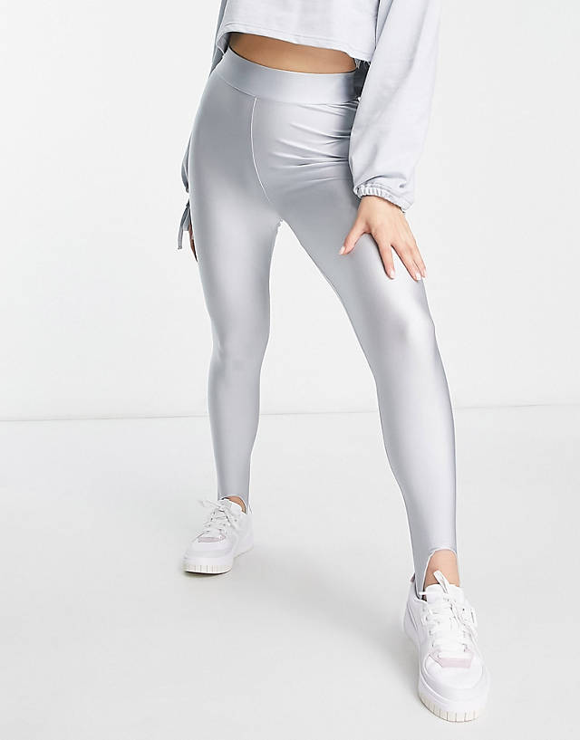 Puma - stirrup leggings in pastel grey
