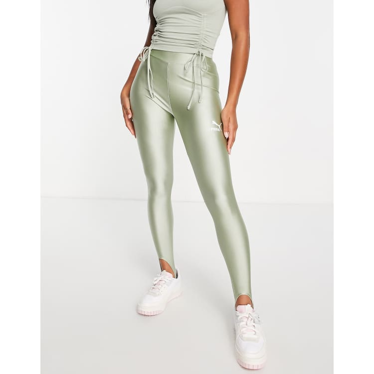 Puma stirrup leggings in sage green