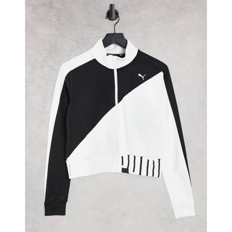 Logo Stretch Knit Track Jacket