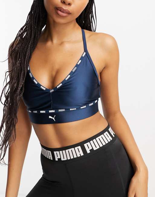 Puma - Strong - Brassière de sport - Bleu métallisé