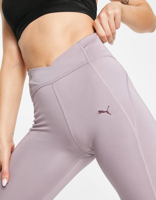 Puma Studio Granola sculpted leggings with v wasitband in mauve ASOS