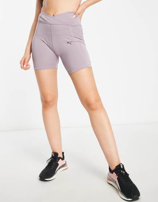 Puma - Studio Granola - Vormgevende 5 inch lange short met V-tailleband in mauve