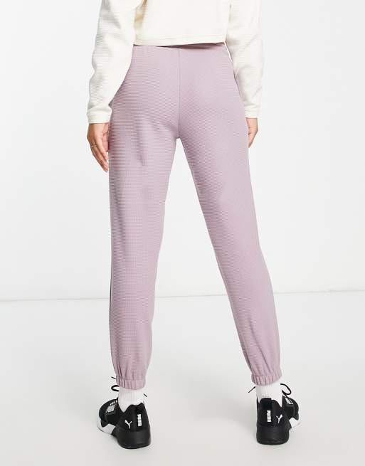 Puma Studio Granola waffle joggers in mauve