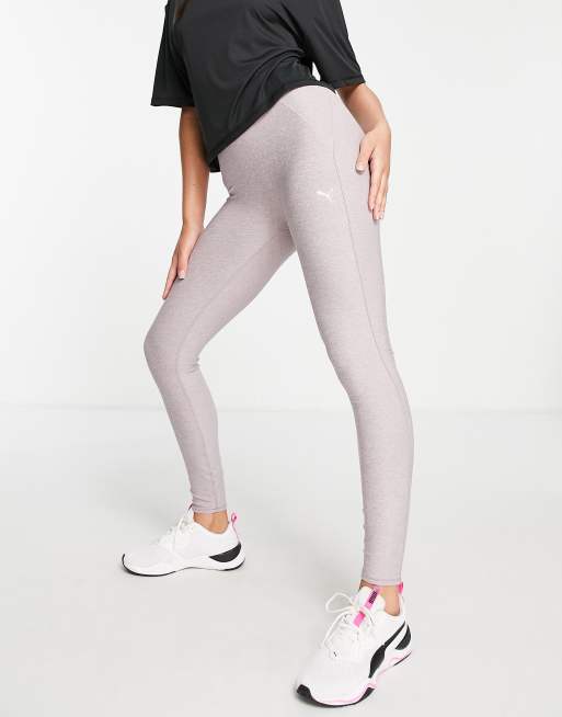 Puma – Studio – Luxe – Ljuslila ankellånga yoga-leggings med meshinfällningar