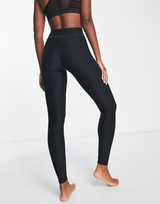 Puma Studio luxe yoga 7 8 leggings with mesh insert in black