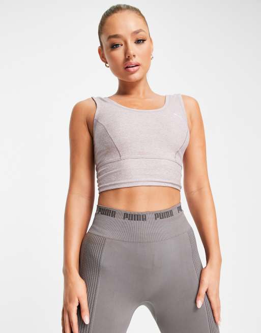 Puma Studio Yogini luxe crop tank in mauve