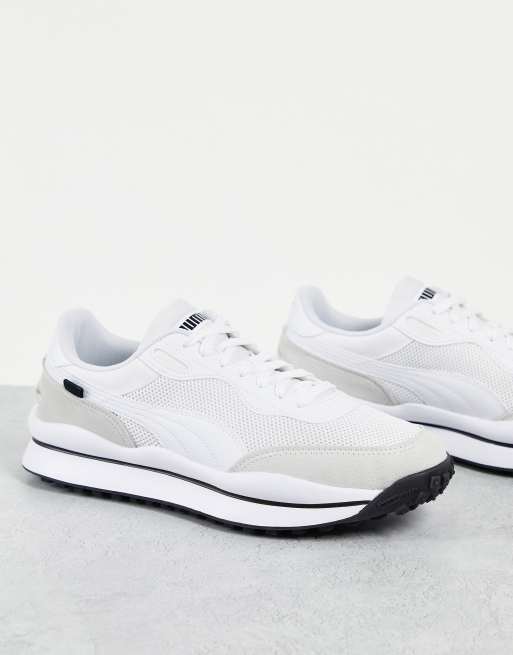 Puma - Style Rider Clean - Baskets - Blanc et noir