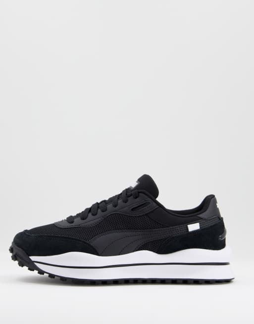 PUMA – Style Rider Clean – Sneaker in Schwarz und Weiß