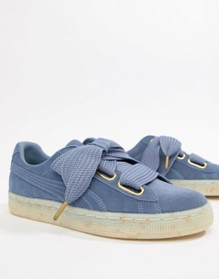 Puma Suede Basket Heart Trainers in 