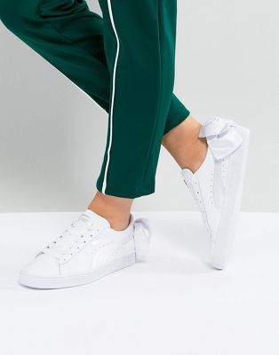 Puma Suede Bow Sneakers In White | ASOS