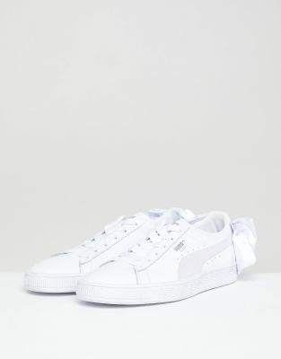 Puma Suede Bow Sneakers In White | ASOS